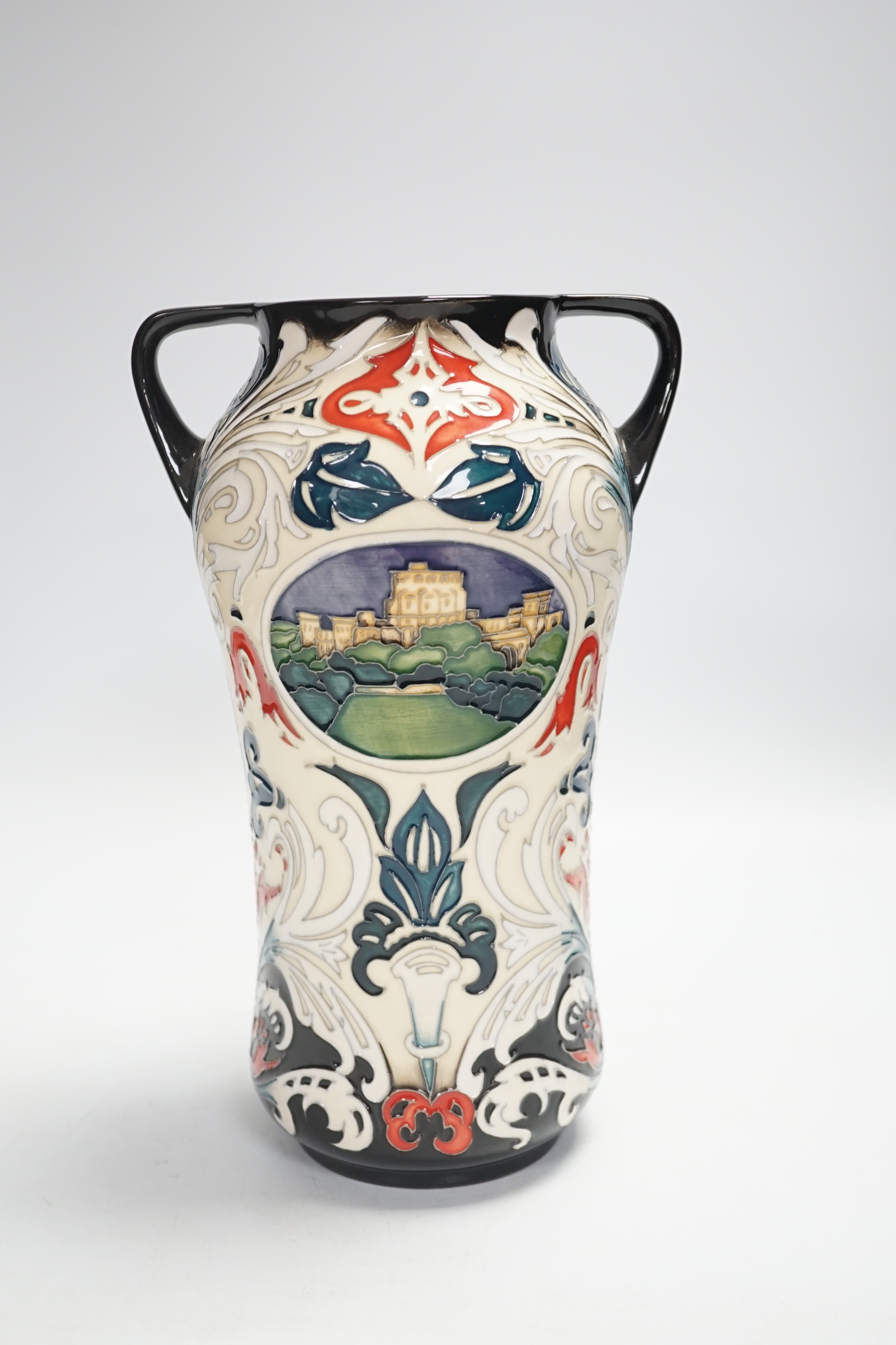 A Moorcroft ‘Windsor Castle’ trial vase by Paul Hilditch, 25.5cm